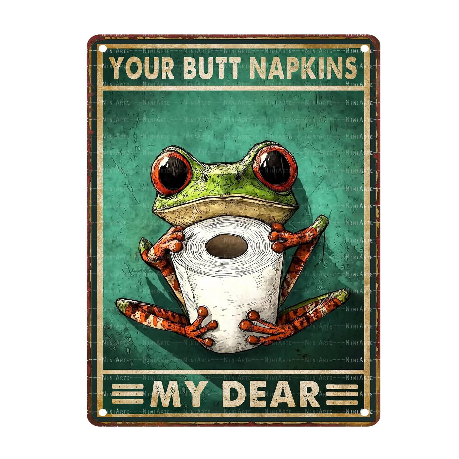 Funny Turtle Bathroom Vintage Tin Sign Turtle Metal Sign Beach Bathroom Wall Decor 8X12Inch
