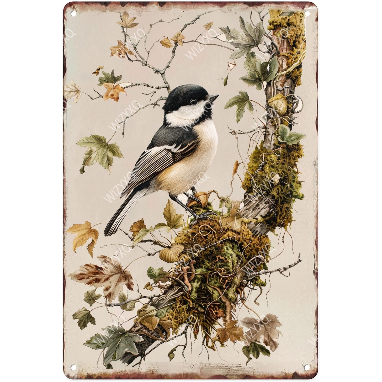 Floral and Bee Metal Signs In A World Where You Can Be Anything Funny Vintage Tin Sign Retro Wall Decor for Bee Lovers Room 8×12 Inches
