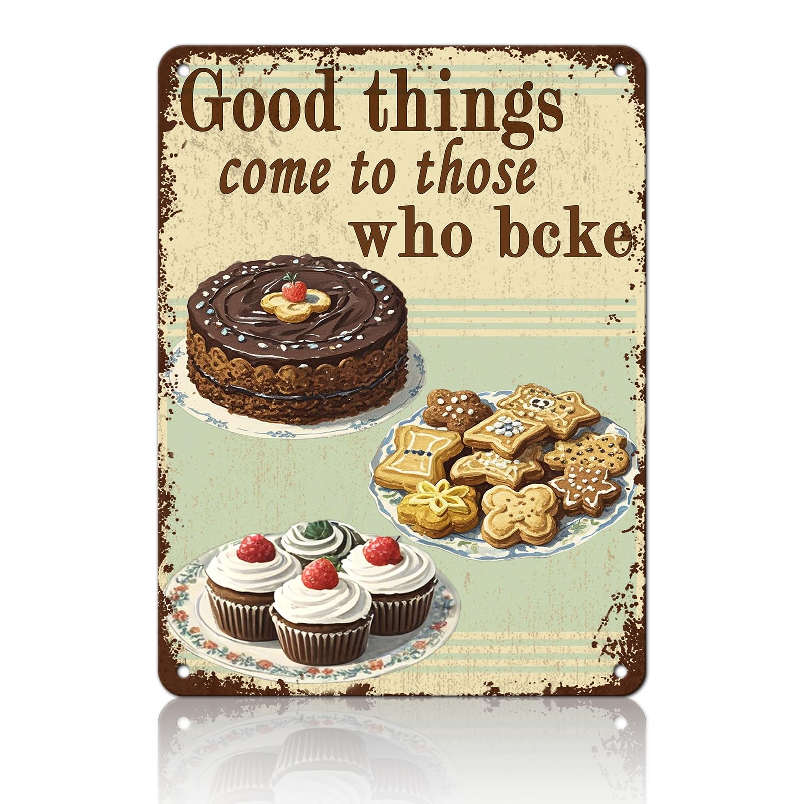 Dad's BBQ Metal Tin Sign BBQ Retro Metal Tin Sign Home Kitchen Wall Decor 12x8 Inch Funny Plaque