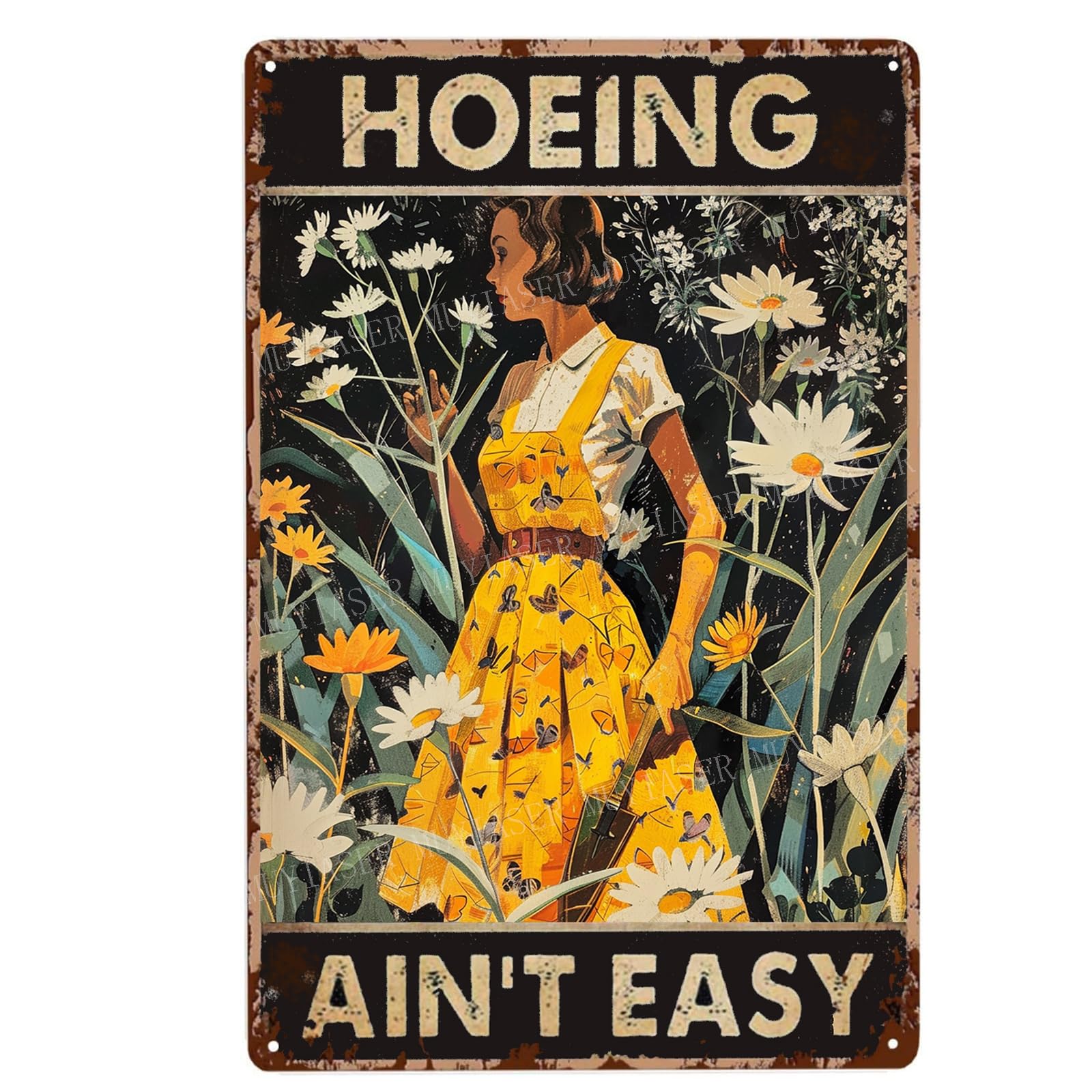 Retro Beach Aluminum Vintage Tin Sign for Kitchen Office Home Bar Cafe Decor 8x12 Inch