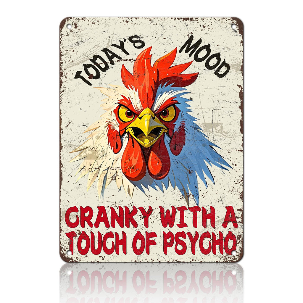 Chicken Metal Signs Rooster Kitchen Wall Decor Today I Will Pry More Worry Less Tin Sign 12x8 Inch Funny Chicken Coop Accessories Rooster Home Farm Yard Garden Decor