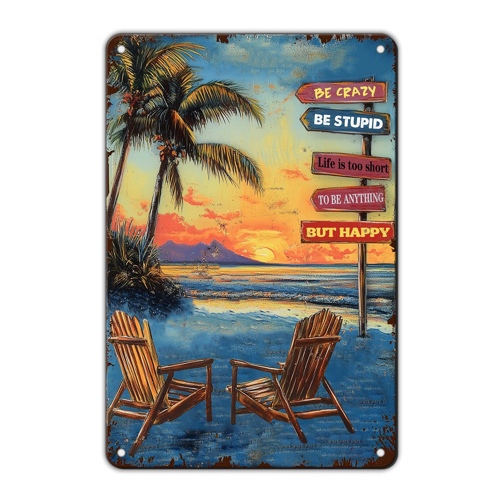 Beach Metal Sign Some Girls Are Just Born With The Beach In Their Souls Tin Sign Home Bar Pub 8x12 Inch Wall Decor