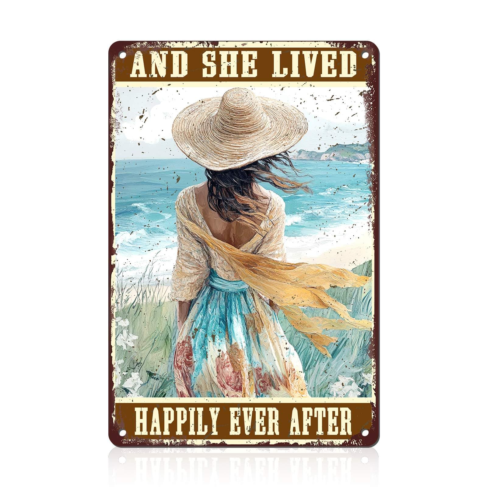 Retro Beach Metal Tin Sign Wall Art Vintage Surf Shack Decor The Beach Is Calling Coastal Home Bar Decor 8x12inch