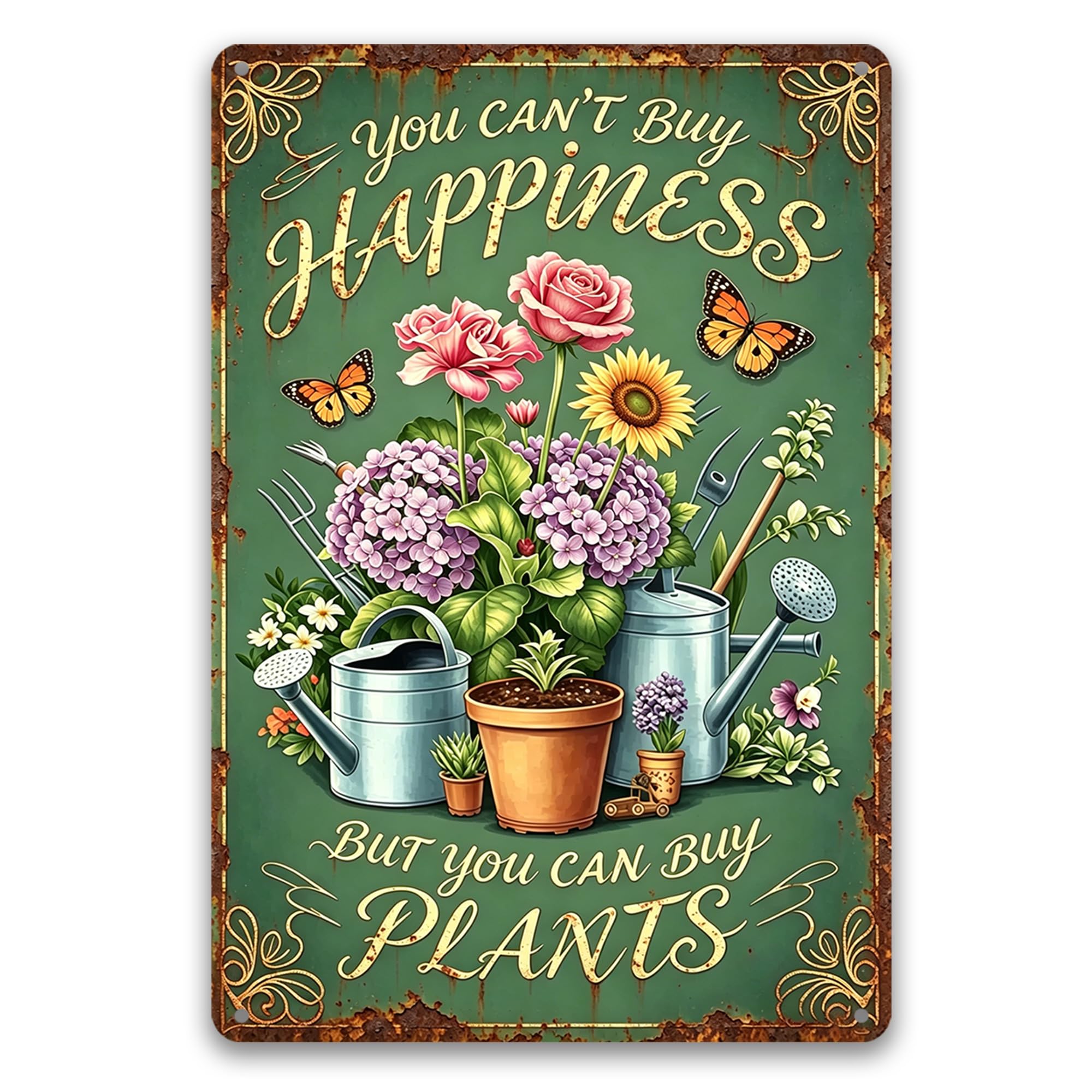 Bee Hive Aluminum Tin Sign, Inspirational Quote Wall Art, Rustic Farmhouse Decor for Home Kitchen Garden Porch, Waterproof Indoor Outdoor Plaque 12x8Inch
