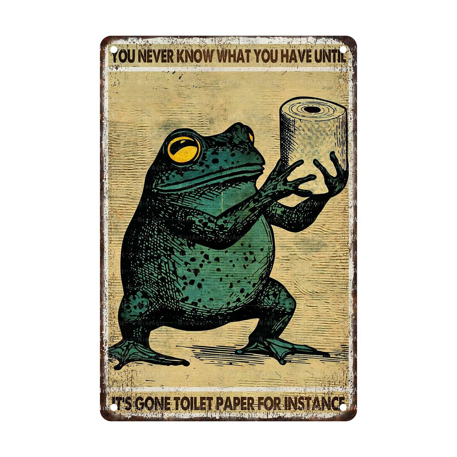 Funny Turtle Bathroom Vintage Tin Sign Turtle Metal Sign Beach Bathroom Wall Decor 8X12Inch