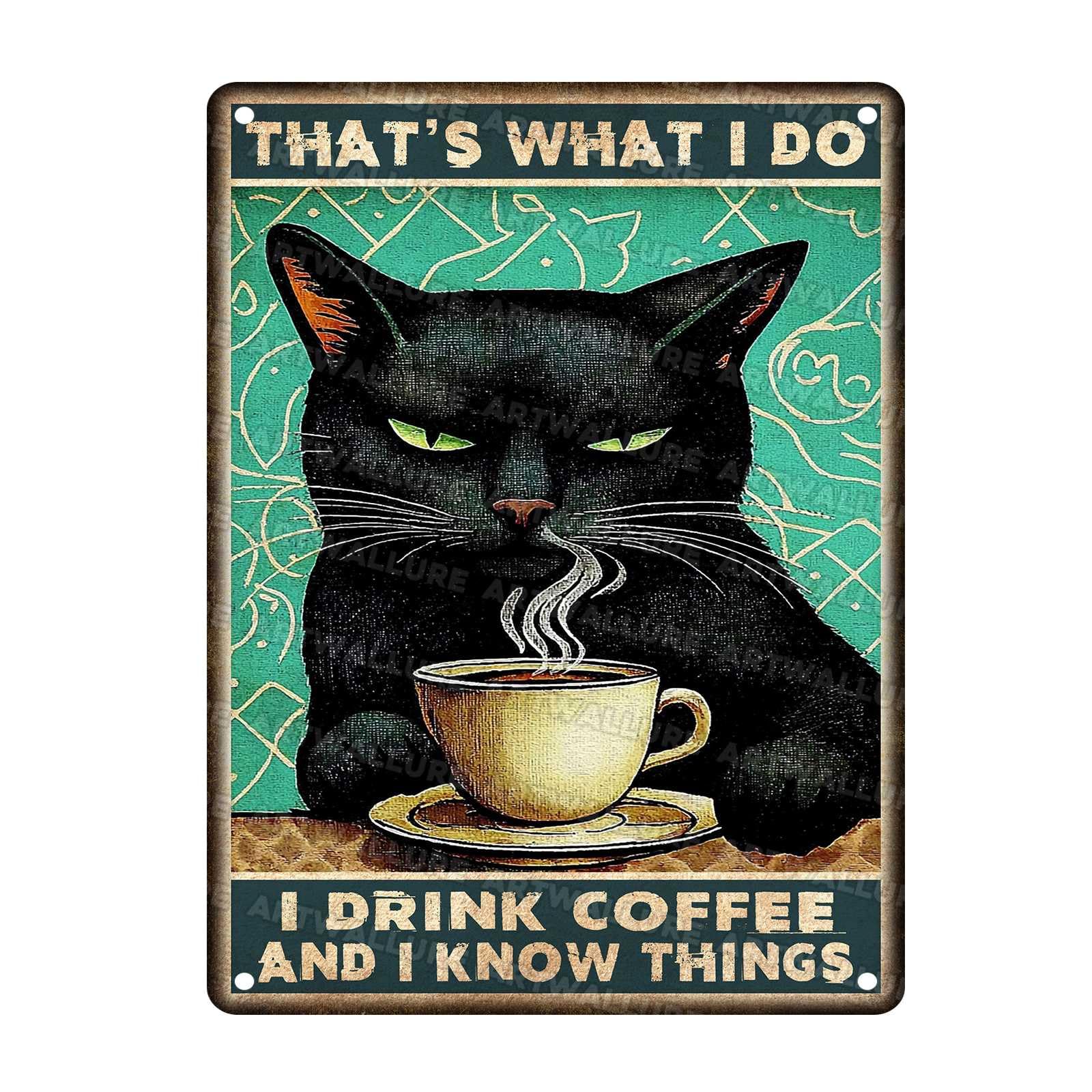 Woman Coffee Vintage Metal Tin Sign Drink Coffee Do Stupid Things Tin Sign for Home Office Decor 8x12Inch