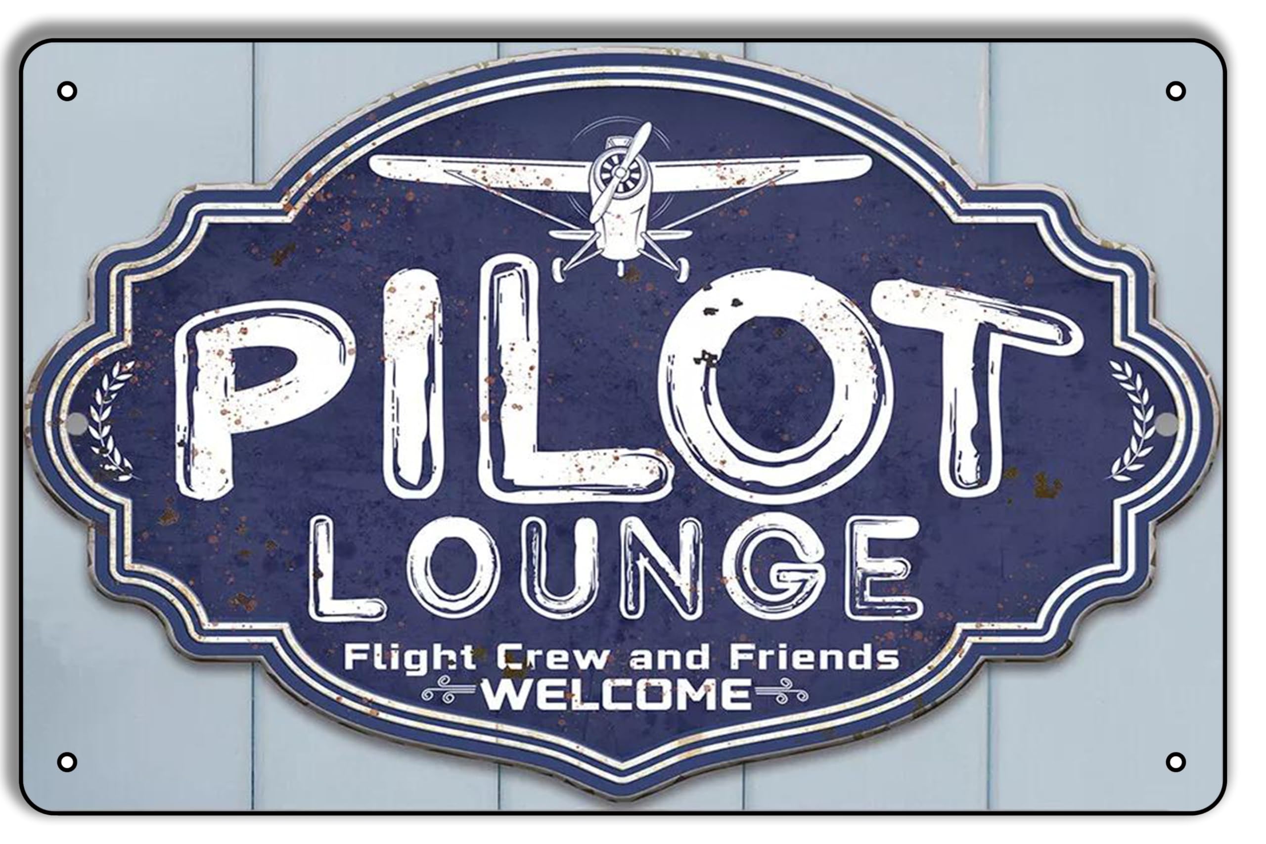 WWII Fighter Planes 8x12in Metal Tin Sign – Vintage World War II Aircraft Art, Military Aviation Wall Decor