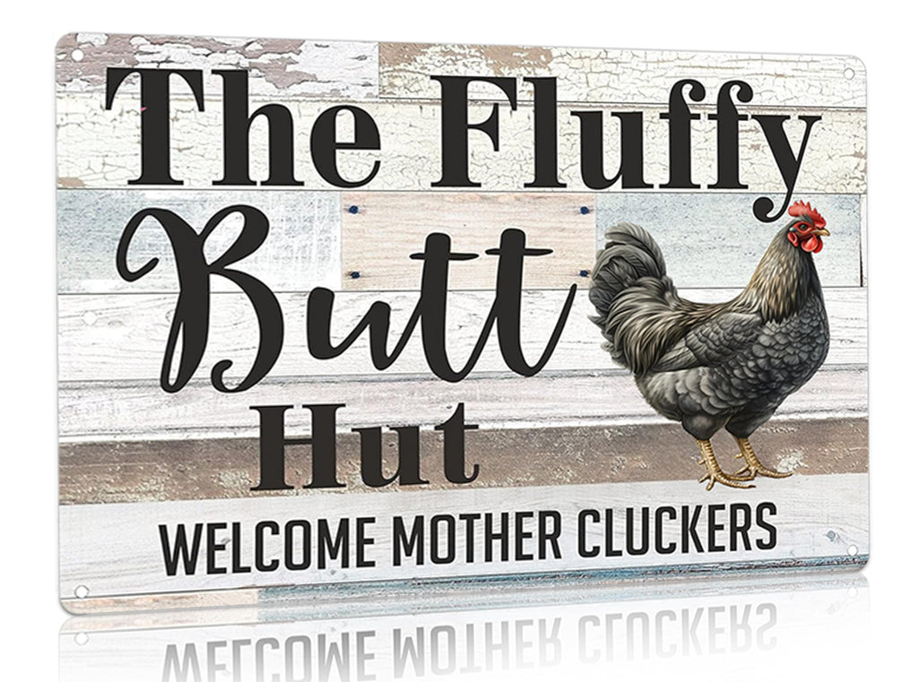 Smilelife Funny Chicken Gifts I'm Going To Let God Fix It Tin Sign for Home Farm Chicken Coop Farmhouse Kitchen Garden Decor 8 X 12 Inch (3520)