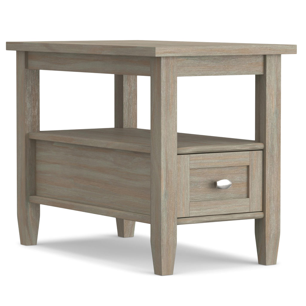 SIMPLIHOME Warm Shaker Solid Wood 20 inch Wide Rectangle Transitional End Side Table in Light Golden Brown for the Living Room and Bedroom