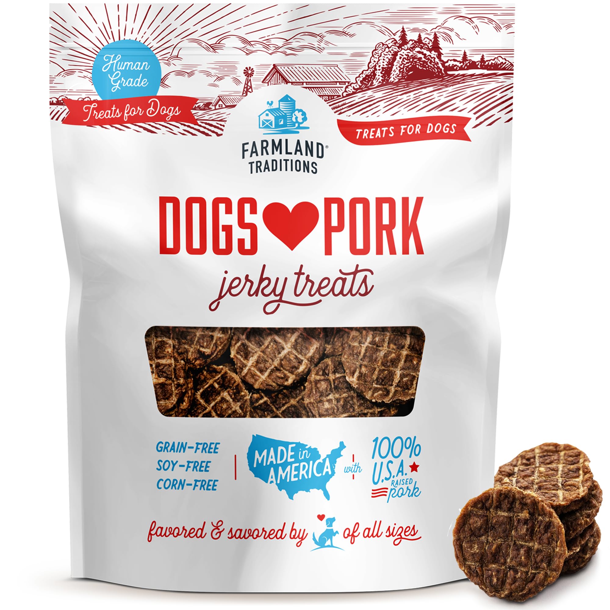 Farmland Traditions Filler Free Dogs Love Chicken Premium Jerky Treats for Dogs, 3 lb. Bag