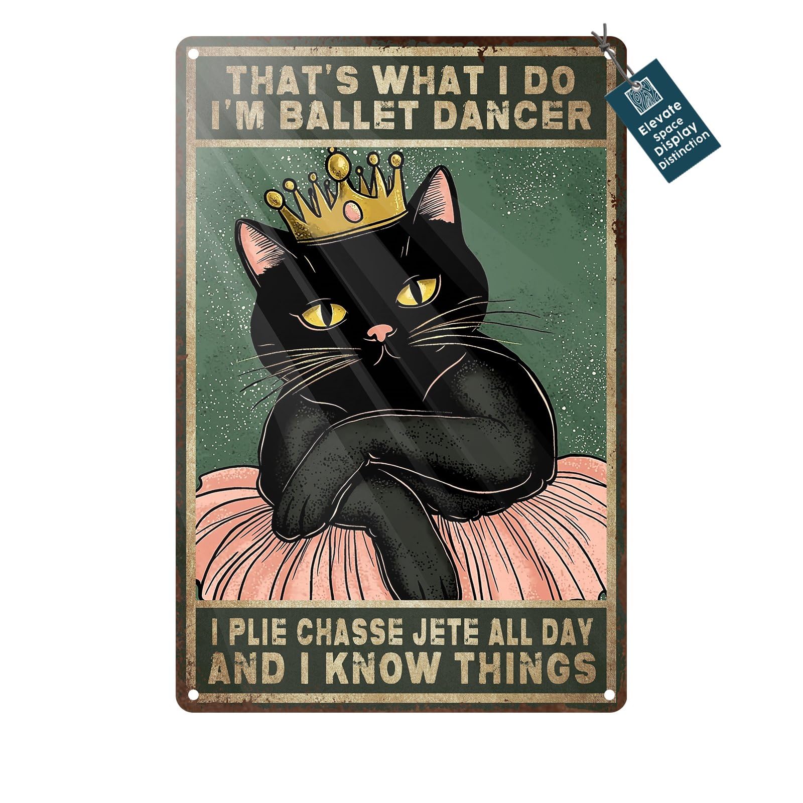 Black Cat Reading Vintage Metal Sign Reading Will Take You Everywhere Retro Wall Decor for Library Book Home Bedroom Office Decoration 8x12inch