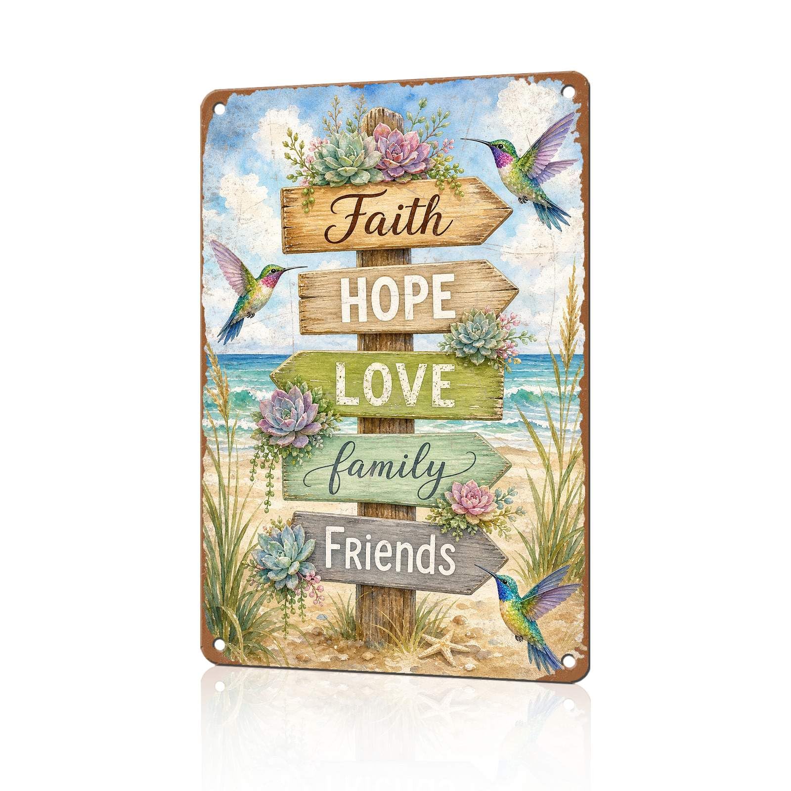 Dragonfly Metal Signs Flower Metal Decor The Best Things in Life Tin Signs Inspirational Quotes Wall Decor For Home Living Room Bedroom Cafe Kitchen Bar Farmhouse 12 * 8In