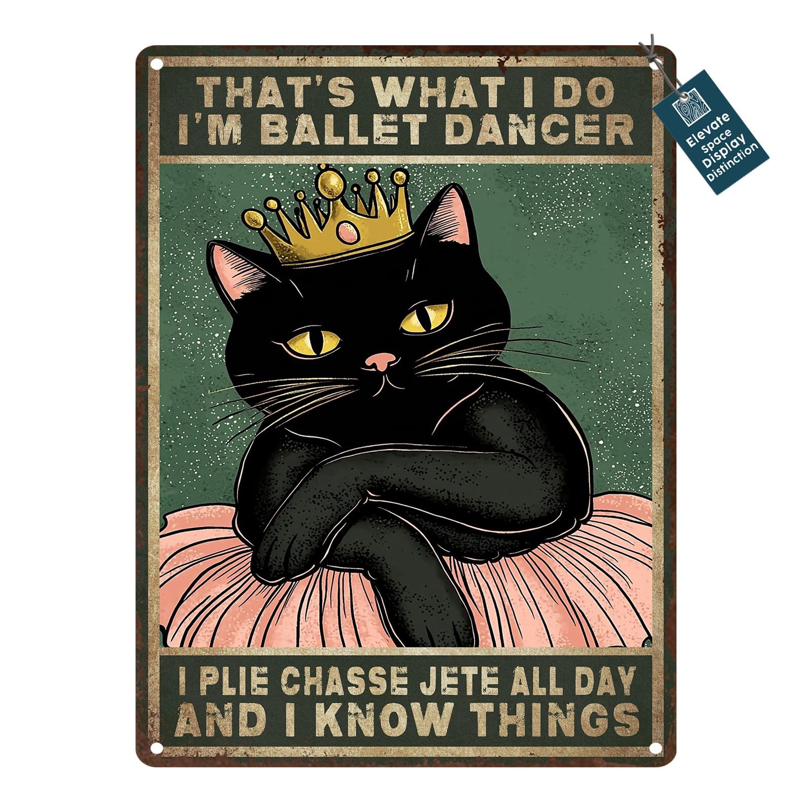 Black Cat Reading Vintage Metal Sign Reading Will Take You Everywhere Retro Wall Decor for Library Book Home Bedroom Office Decoration 8x12inch