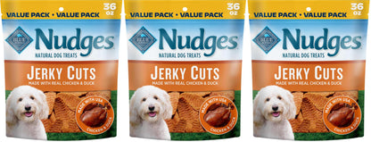 Blue Buffalo Nudges Chicken Jerky Bites Natural Dog Treats, Tender & Meaty Dog Snacks, Healthy Reward or Training Treat, Made in the USA with Real Chicken, No Artificial Preservatives, 16 oz.