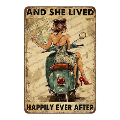 Mermaid Tin Sign And I Think To Myself What A Wonderful World Poster Home Decor Funny Home Decor Cave Bar Wall Decor 12x8 Inch