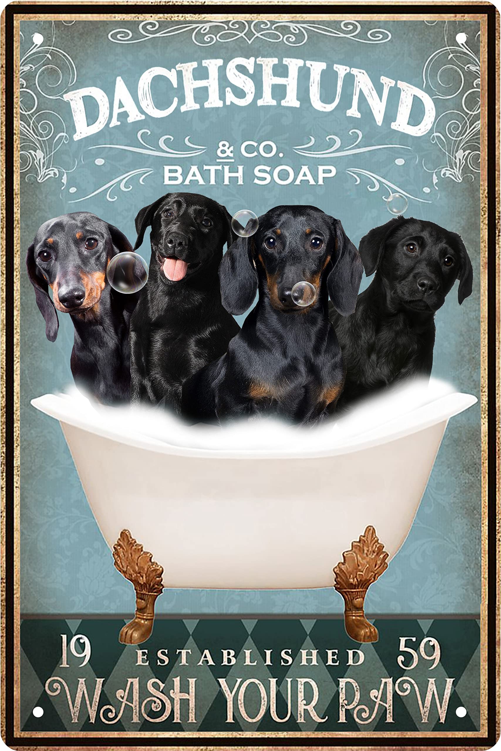 Vintage Metal Pig Bathroom Decor Tin Sign Wall Art Poster Retro Bar Home Decor 8x12 Inch