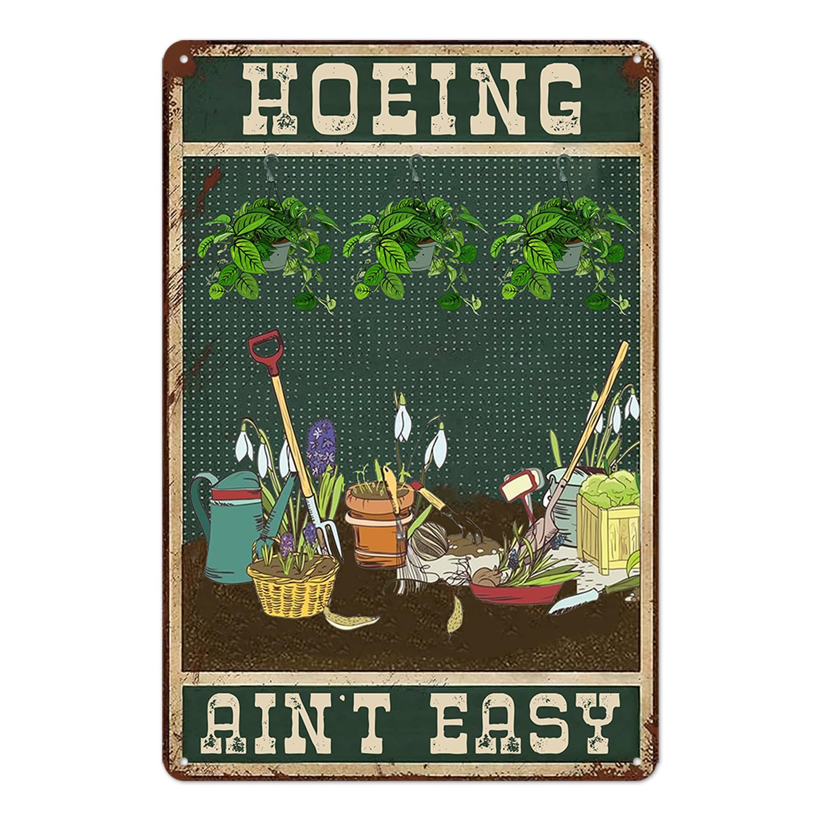 Chicken Coop Metal Signs for Outdoor, Funny Farm Tin Sign Vintage Decor Personalized Chicken Accessories Garden Yard Art Gifts for Chicken Lovers 8x12 Inch