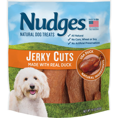 Blue Buffalo Nudges Chicken Jerky Bites Natural Dog Treats, Tender & Meaty Dog Snacks, Healthy Reward or Training Treat, Made in the USA with Real Chicken, No Artificial Preservatives, 16 oz.