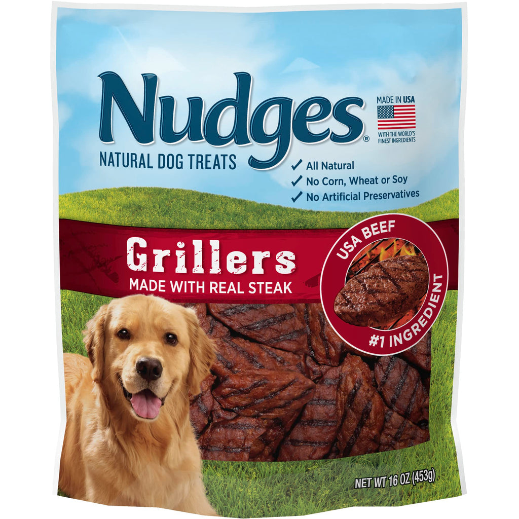 Blue Buffalo Nudges Chicken Homestyle Natural Dog Treats, Pot-Pie-Inspired Recipe, Healthy Reward or Training Treat, Made in the USA with Real Chicken, No Artificial Preservatives, 16 oz.