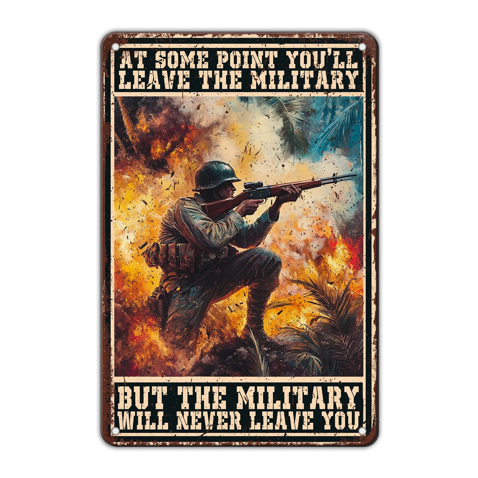 Patriotic Metal Tin Sign Funny American Patriotic Man Tin Sign American Flag Sign 4th of July Vintage Metal Poster Wall Decor for Man Cave Bar Party Garage Outdoor 8x12 Inch