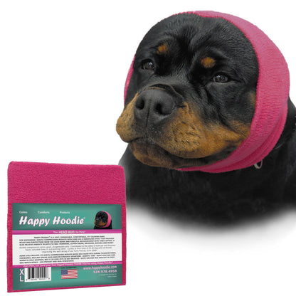 Happy Hoodie The Original Dog & Cat Calming Band - American Brand - Anxiety Relief/Noise Protection-Grooming-Thunder-Fireworks (Large, Blue) - Since 2008