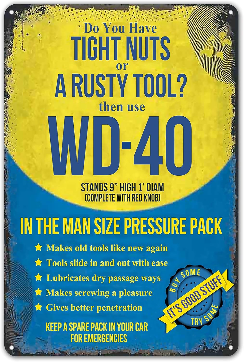 ZYPENG Room Man Cave Art Decorations Metal Sign Wall Decor Tin Signs Do You Have Or A Rusty Tool? Vintage Garage 8 x 12 inches