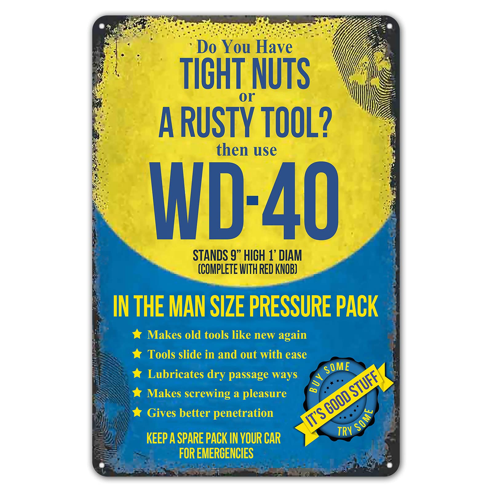 ZYPENG Room Man Cave Art Decorations Metal Sign Wall Decor Tin Signs Do You Have Or A Rusty Tool? Vintage Garage 8 x 12 inches
