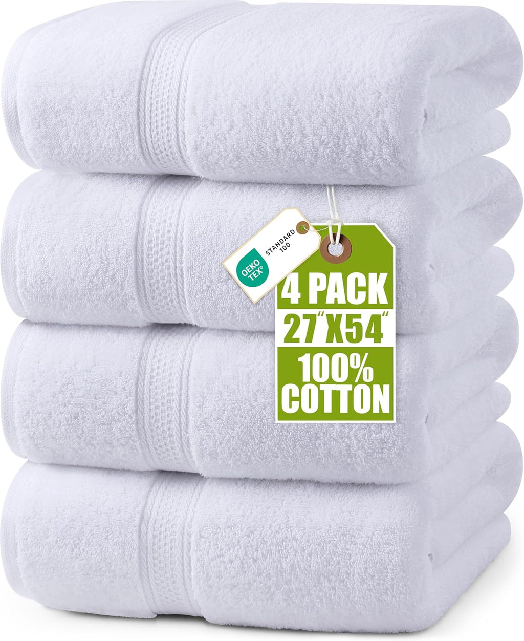 Utopia Towels 4 Pack Premium Bath Towels Set, 27 by 54 Inches, 100% Ring Spun Cotton 600GSM, Lightweight and Highly Absorbent Quick Drying Towels, Perfect for Daily Use, Dark Brown