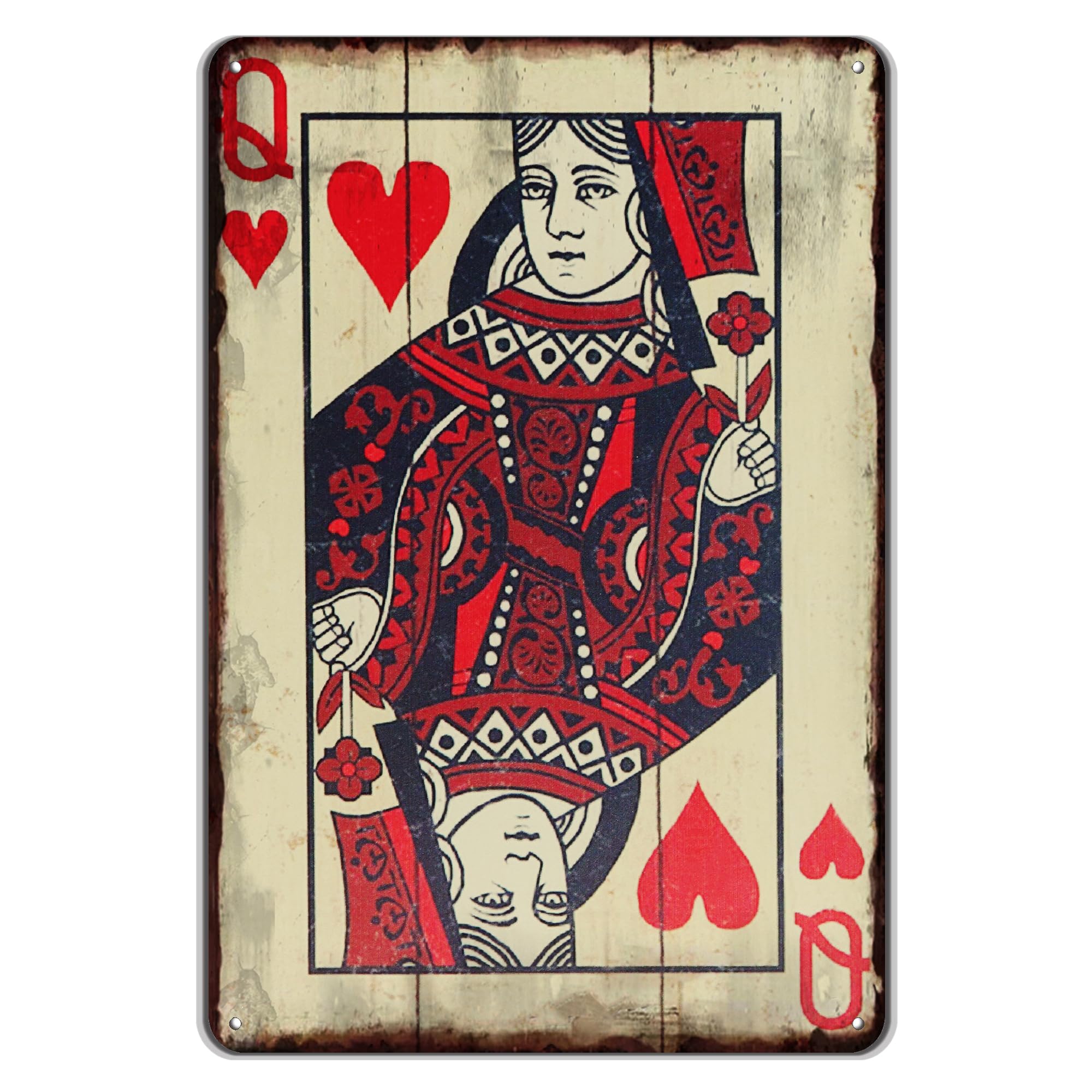 Vintage Poker Wall Decor Metal Sign Retro tin Sign Wall Decorative Signs for Man Cave Home Cafe Pub bar Shop 12x8 Inch Spades Ace