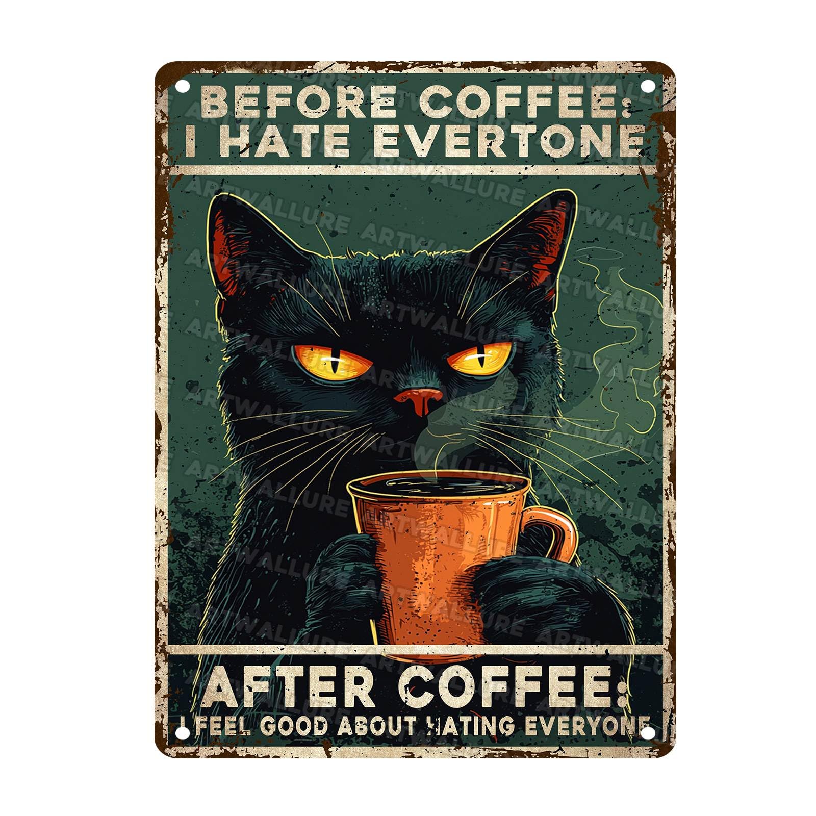Woman Coffee Vintage Metal Tin Sign Drink Coffee Do Stupid Things Tin Sign for Home Office Decor 8x12Inch