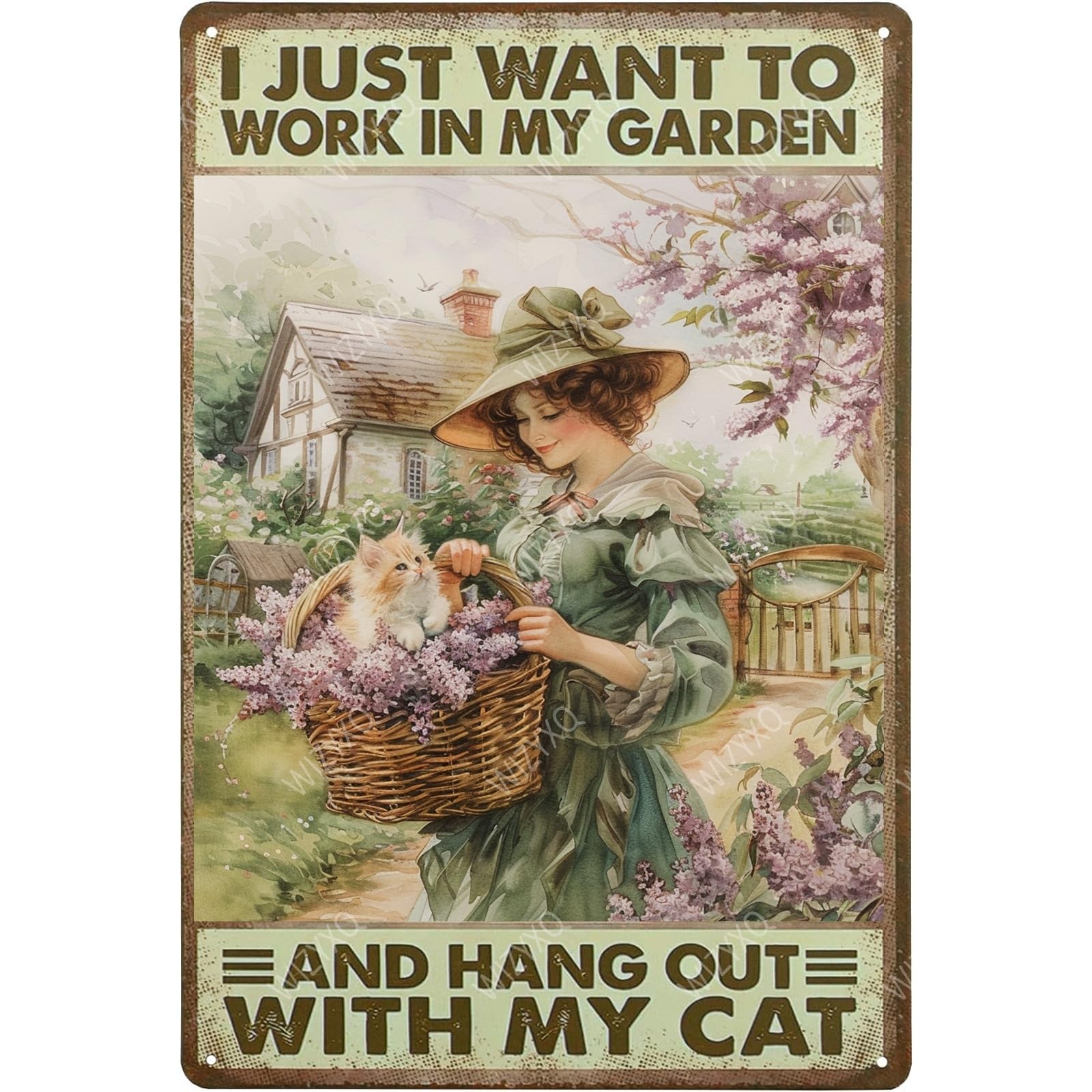 Floral and Bee Metal Signs In A World Where You Can Be Anything Funny Vintage Tin Sign Retro Wall Decor for Bee Lovers Room 8×12 Inches