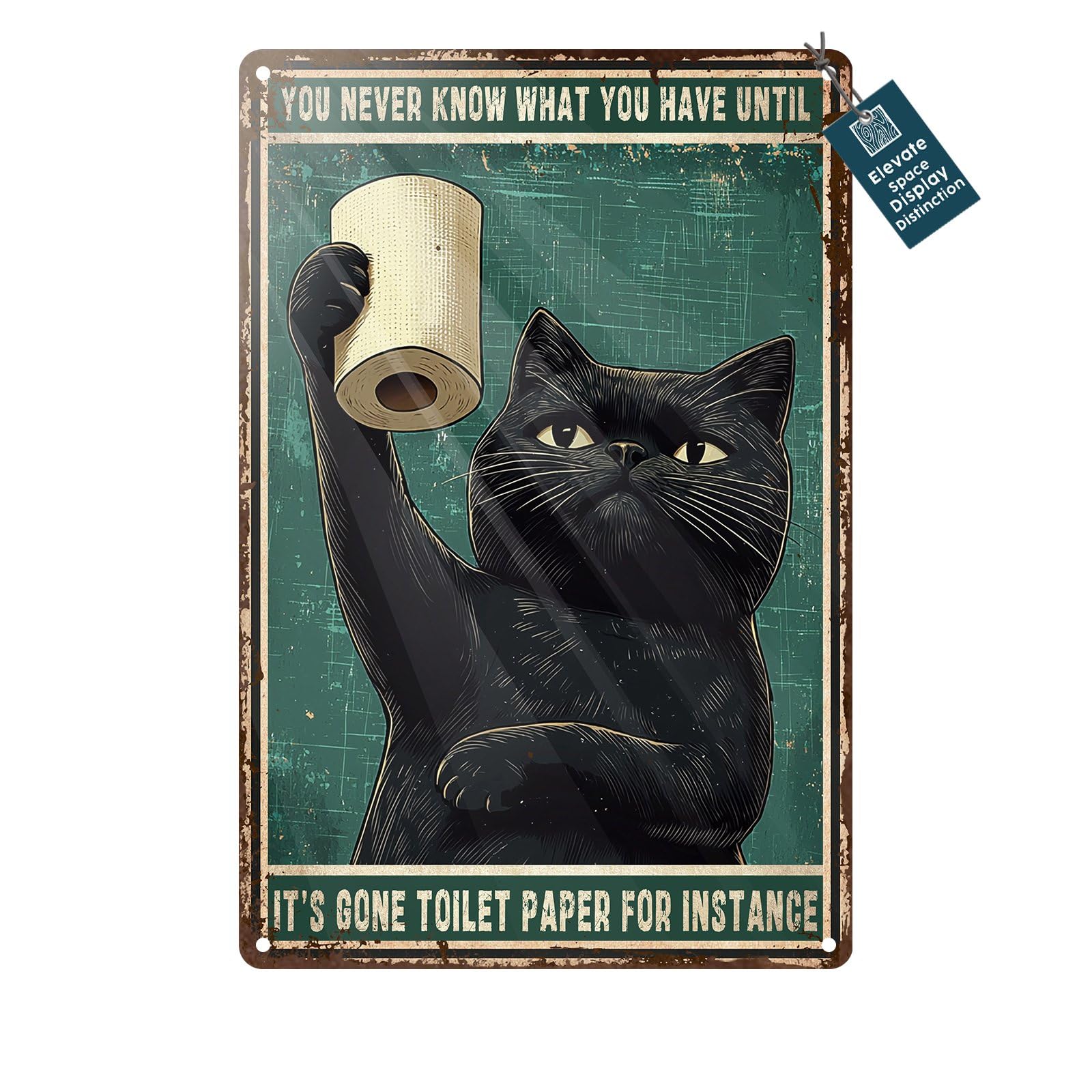 Black Cat Reading Vintage Metal Sign Reading Will Take You Everywhere Retro Wall Decor for Library Book Home Bedroom Office Decoration 8x12inch