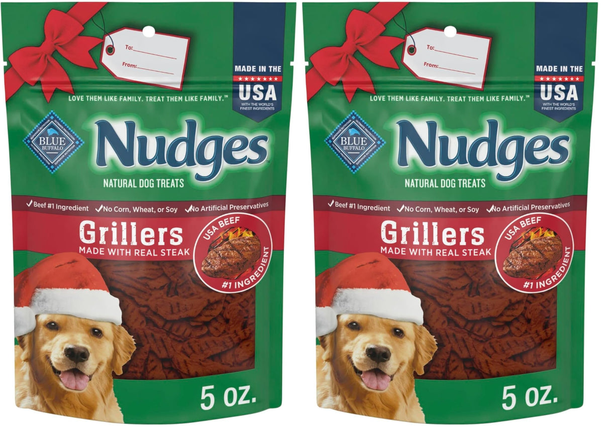 Blue Buffalo Nudges Chicken Homestyle Natural Dog Treats, Pot-Pie-Inspired Recipe, Healthy Reward or Training Treat, Made in the USA with Real Chicken, No Artificial Preservatives, 16 oz.