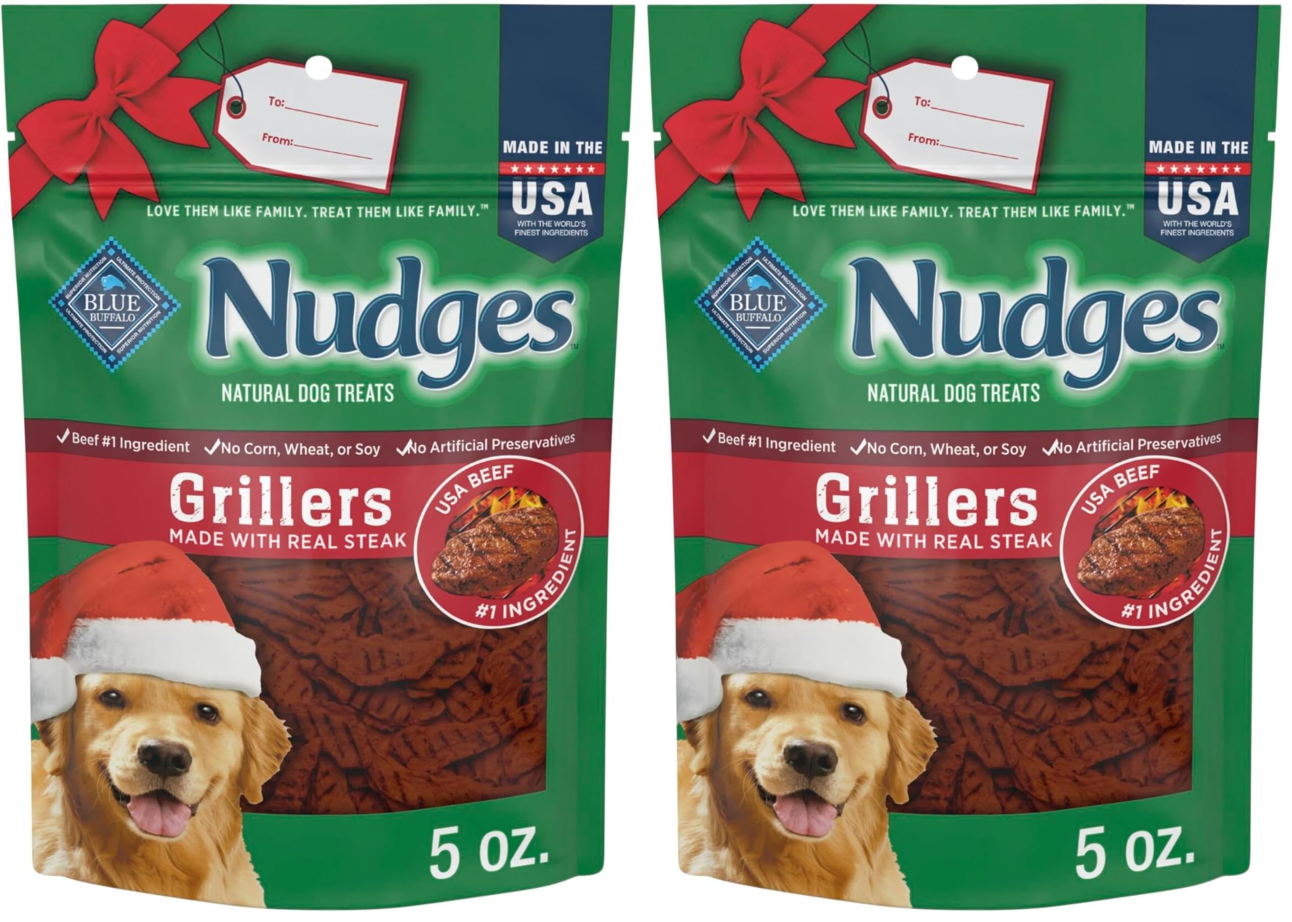 Blue Buffalo Nudges Chicken Homestyle Natural Dog Treats, Pot-Pie-Inspired Recipe, Healthy Reward or Training Treat, Made in the USA with Real Chicken, No Artificial Preservatives, 16 oz.