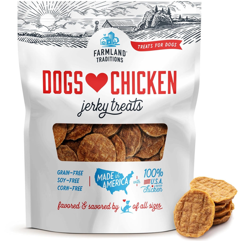 Farmland Traditions Filler Free Dogs Love Chicken Premium Jerky Treats for Dogs, 3 lb. Bag
