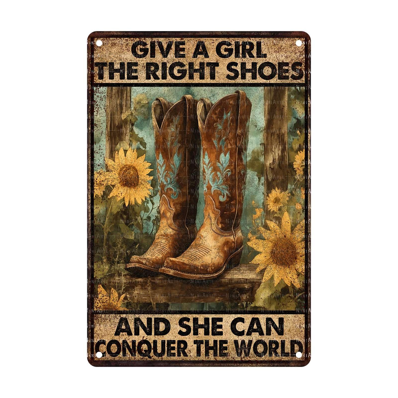 Vintage Cowgirl Tin Sign Are Always Good For The Soul Metal Sign for Home Garden Plaque Yard Patio Porch Farmhouse Cafe Bar Living Room Bedroom Office Garage Man Cave 8x12Inch