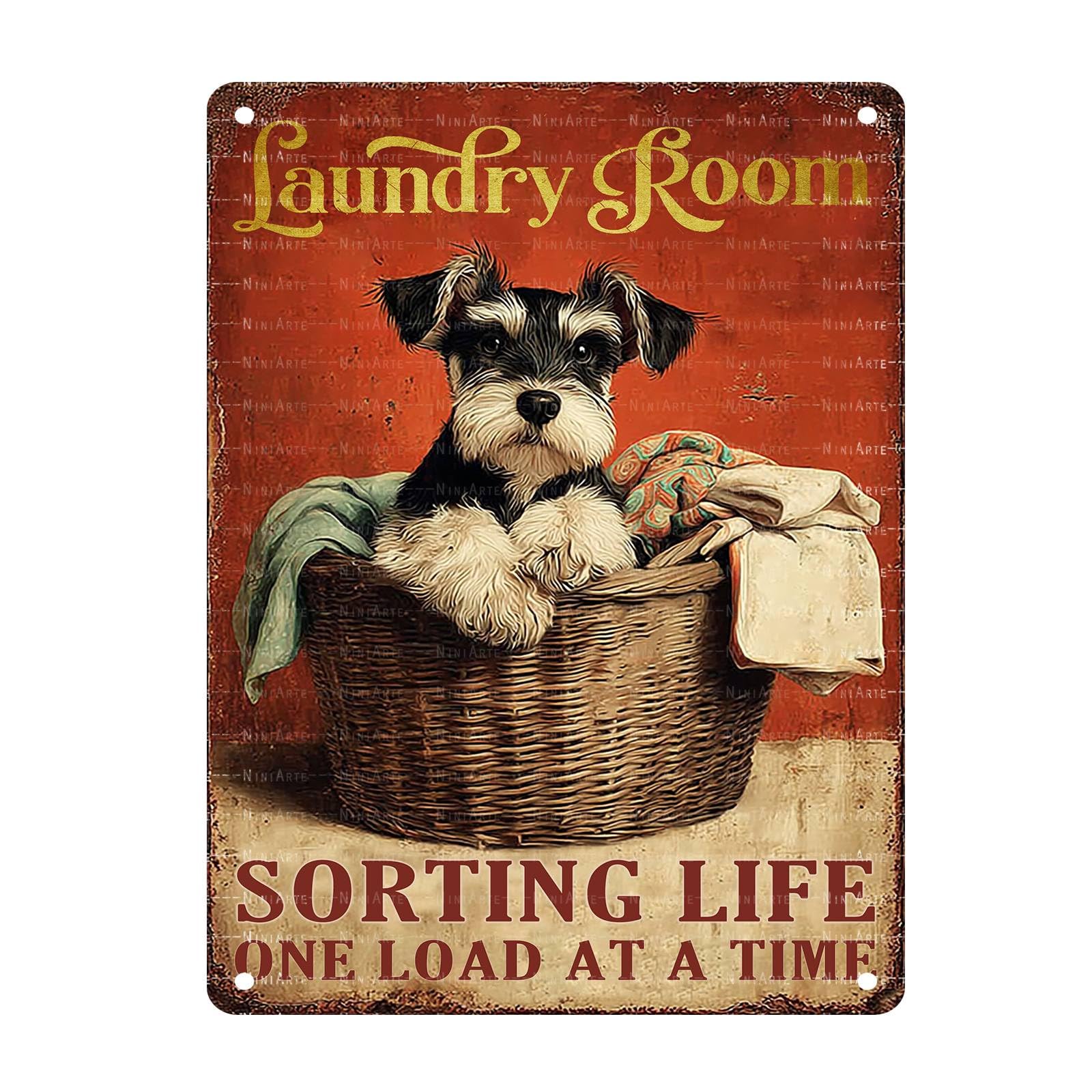 50s Laundry Metal Tin Sign Laundry Day Vintage Sign Utility Room Decor Retro Queen Wall Art 1950s Mom Decor 8X12Inch