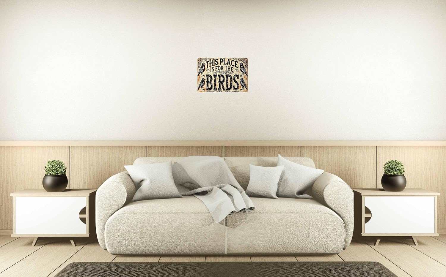 Vintage Tin This Place Is For The Birds Sign Retro Metal Sign Suitable For Home Street Shop Garage Bar Farm Garden - Multi-Purpose For Indoor/Outdoor Use Plaque 8x12 Inch