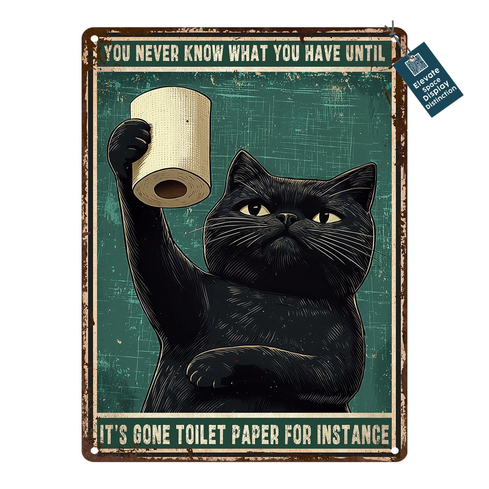 Black Cat Reading Vintage Metal Sign Reading Will Take You Everywhere Retro Wall Decor for Library Book Home Bedroom Office Decoration 8x12inch