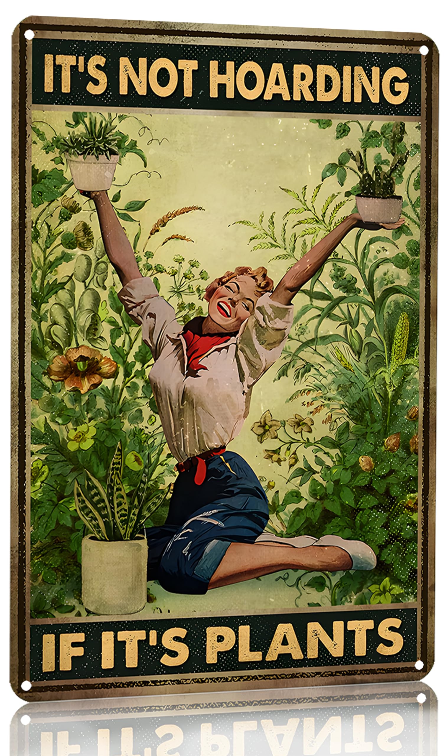 Bestylez Gardening Gifts Vintage Gardening Sign That's What I Do I Garden Tin Sign for Home Garden Greenhouse Living Room Bedroom Yard Backyard Outdoor Decor 8X12 Inch (3166)