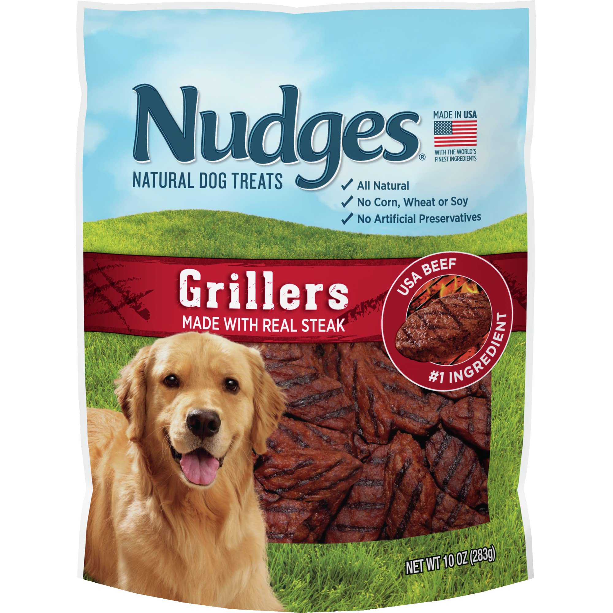 Blue Buffalo Nudges Chicken Homestyle Natural Dog Treats, Pot-Pie-Inspired Recipe, Healthy Reward or Training Treat, Made in the USA with Real Chicken, No Artificial Preservatives, 16 oz.