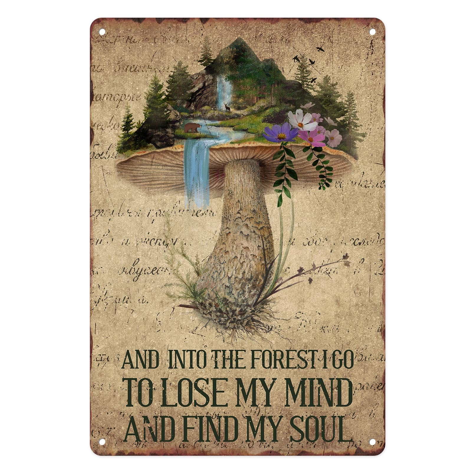 Sanwarm Metal Sign 8X12 Inch, Chickadee Bird Chickadee Retro Wildlife Vintage Tin Sign Wall Art Decor for Home, Living Room, Kitchen, Garden, Bedroom, Office, Hotel, Cafe And Pub Decoration