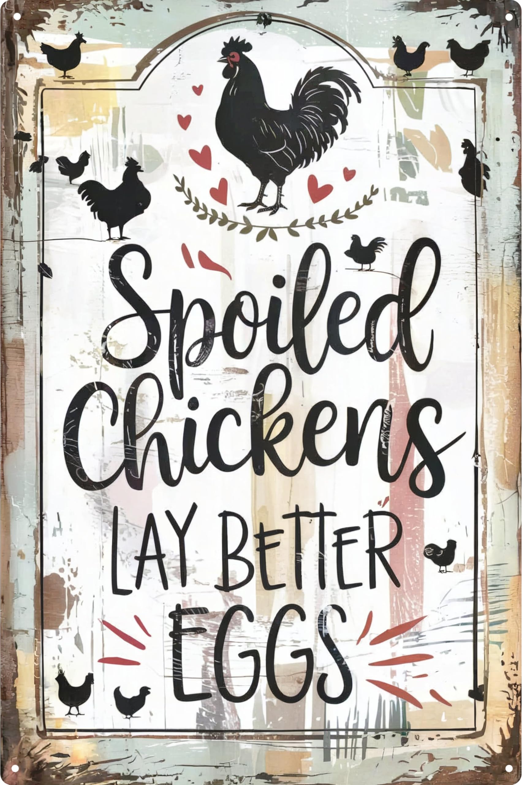 Funny Chicken Gifts Christian God Gifts Chicken I'm Going To Let God Fix It Tin Sign for Home Farm Chicken Coop Farmhouse Kitchen Garden Decor 8x12 in