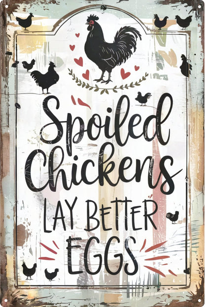 Funny Chicken Gifts Christian God Gifts Chicken I'm Going To Let God Fix It Tin Sign for Home Farm Chicken Coop Farmhouse Kitchen Garden Decor 8x12 in