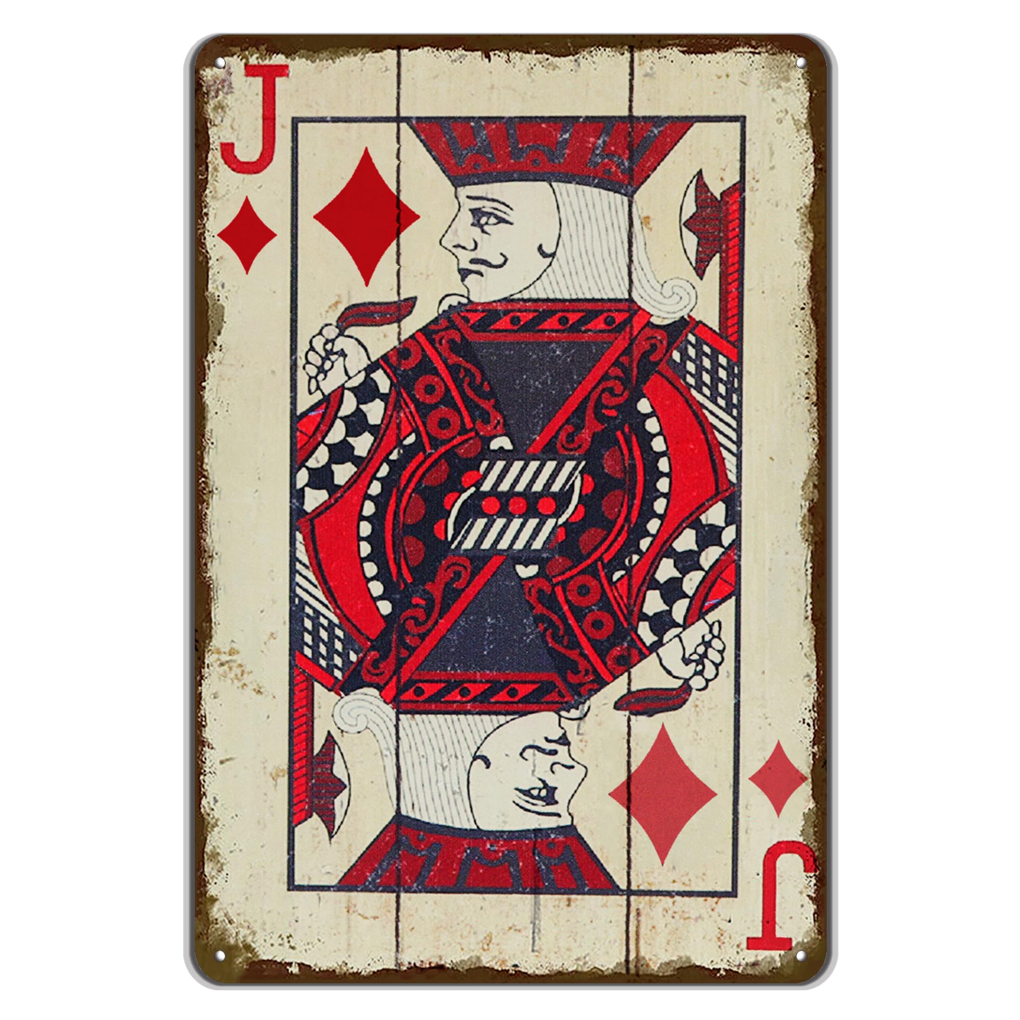 Vintage Poker Wall Decor Metal Sign Retro tin Sign Wall Decorative Signs for Man Cave Home Cafe Pub bar Shop 12x8 Inch Spades Ace