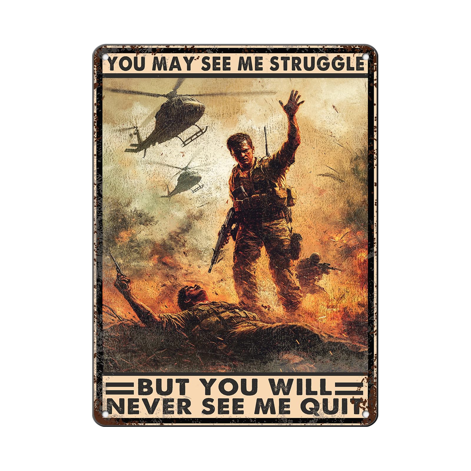 Patriotic Metal Tin Sign Funny American Patriotic Man Tin Sign American Flag Sign 4th of July Vintage Metal Poster Wall Decor for Man Cave Bar Party Garage Outdoor 8x12 Inch