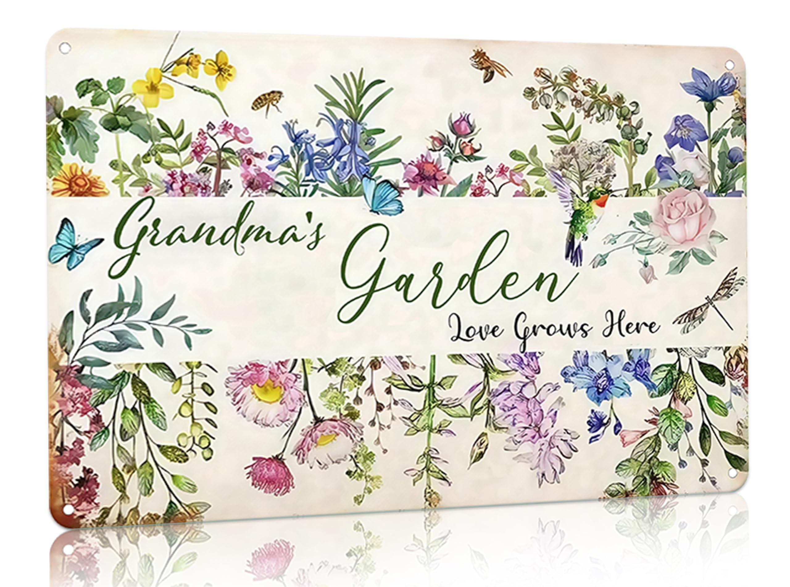 Bestylez Garden Gifts Vintage Gardening Signs Mom Grandma Birth Month Flower Tin Sign for Home Garden Greenhouse Living Room Bedroom Yard Cottage Outdoor Decor 8X12 Inch (3355)