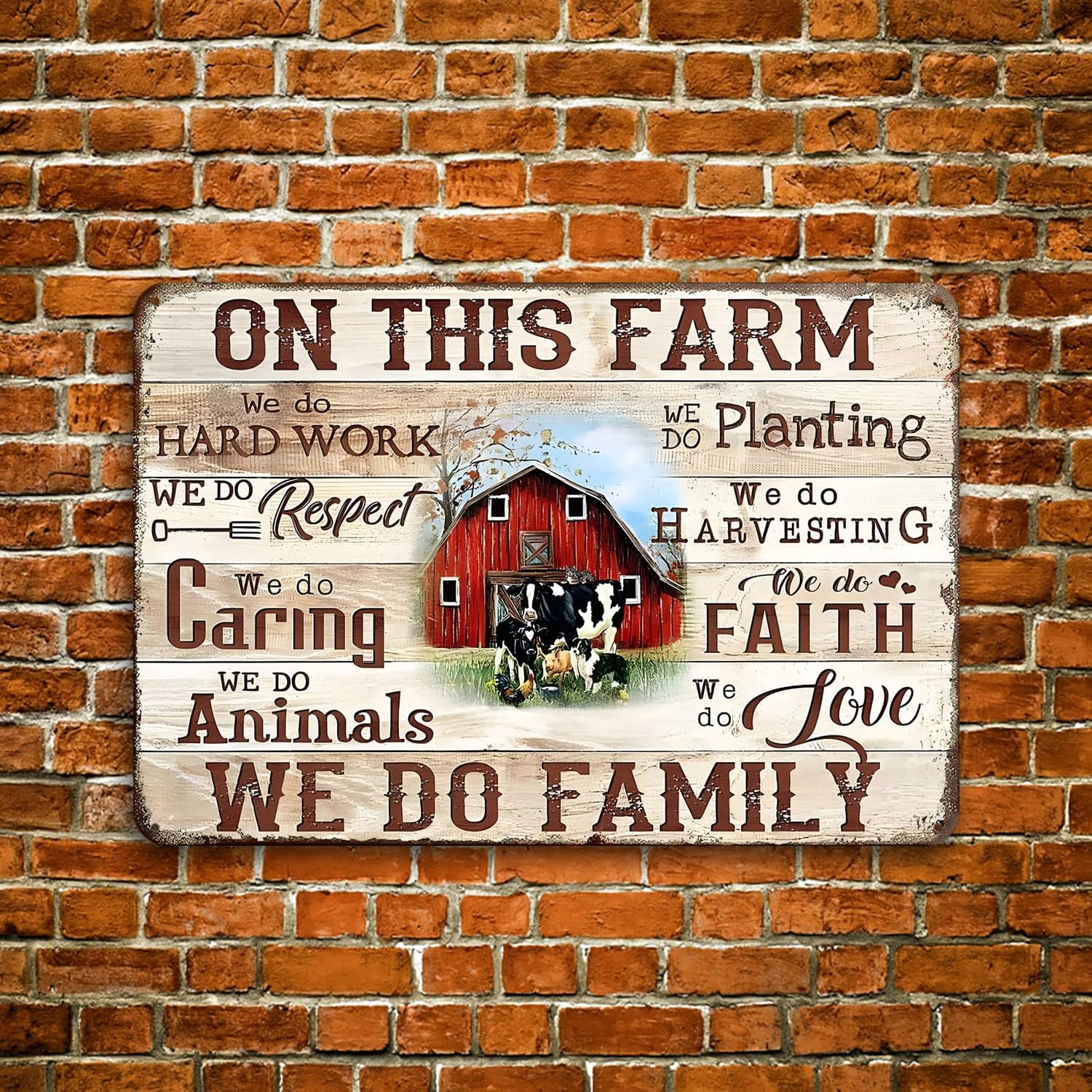 Metal Sign Farmer On This Farm We Do Vintage Tin Sign Home Kitchen Farm Bar Cafe Club Cave Wall Decor Rustic Sign 12 X 8 Inch