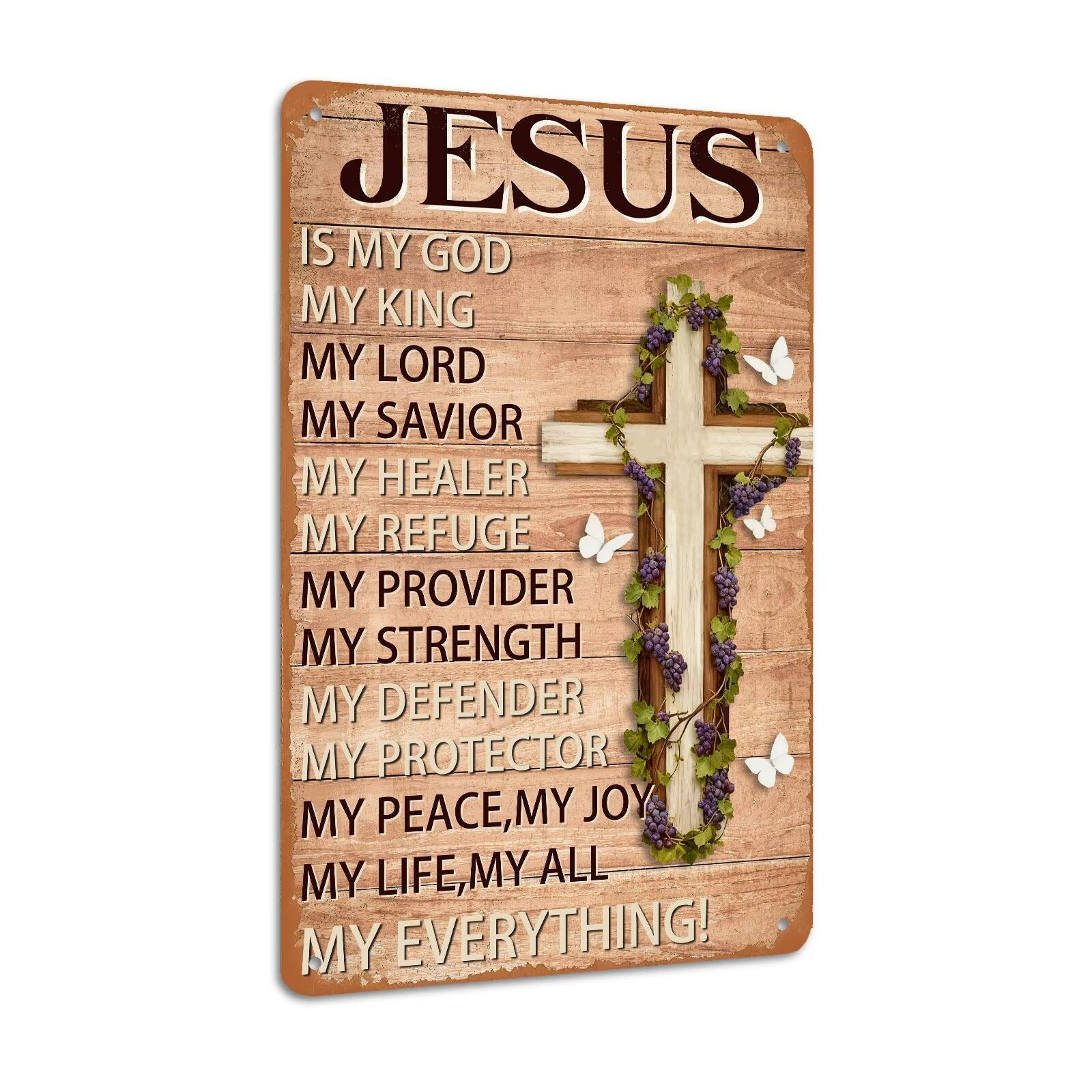 Inspirational Bible Verse Sign God Says You Are Metal Tin Signs Bird Print Christian Gift Quotes Poster for Church Prayer Room Office Decor 8x12 Inch