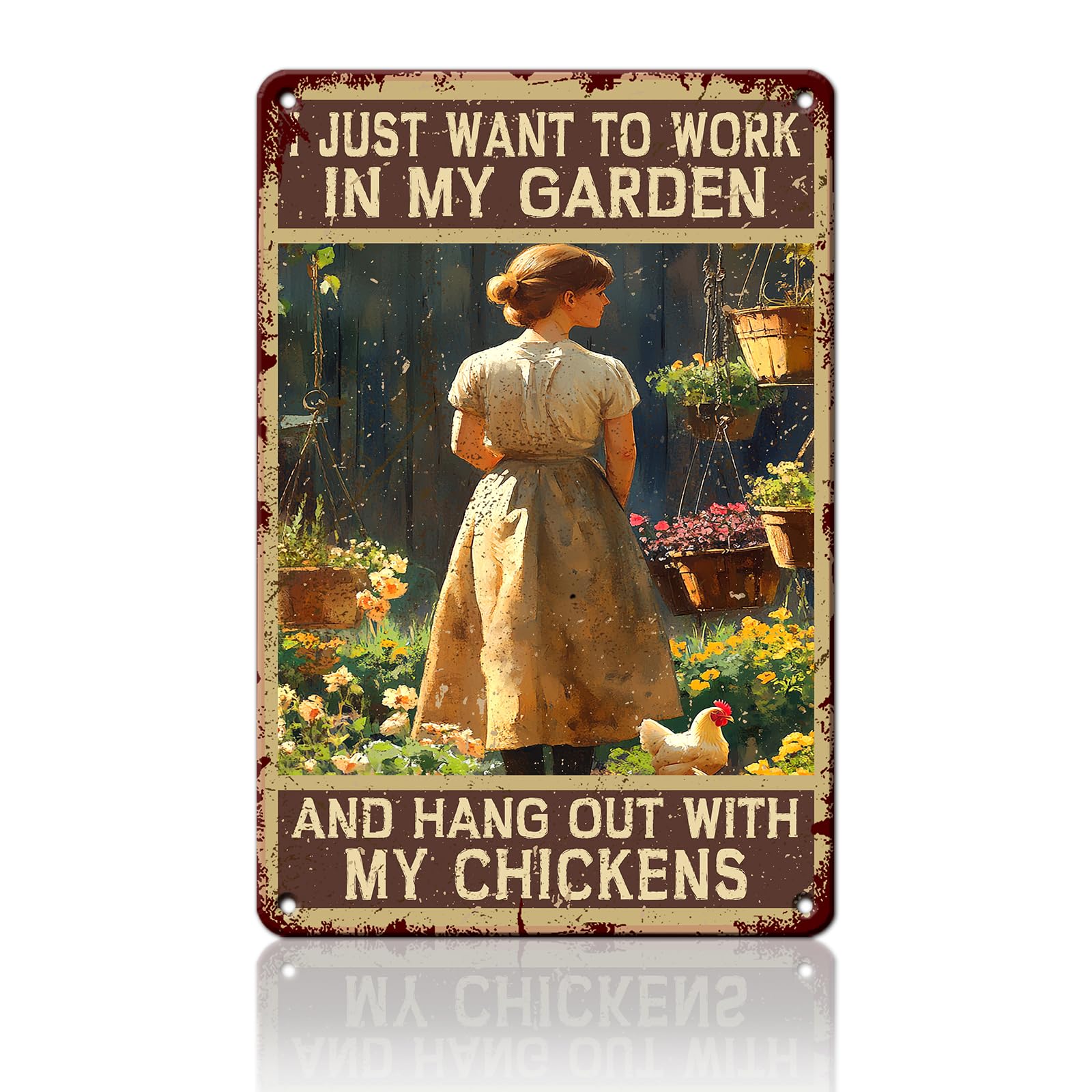 Funny Chicken Signs Welcome To My Kitchen Humorous Cartoon Rooster Cooking Aluminium Sign Metal Chicken Signs Decor Home Ktichen Farm Are Wall 12x8 Inch Vintage Chicken Signs Metal Tin Poster